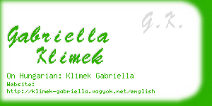 gabriella klimek business card